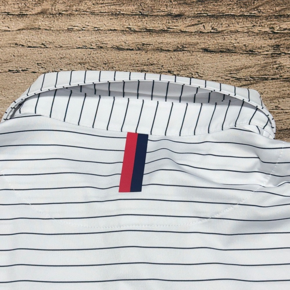 Rhoback Polo Shirt Mens 3XL White Long Sleeve Performance Performance Golf Shirt - Picture 4 of 7